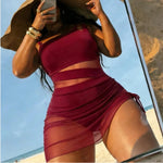 Mesh Patchwork One-Piece Swimsuit