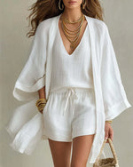 Cotton Linen Three-Piece Vacation Set