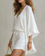 Cotton Linen Three-Piece Vacation Set