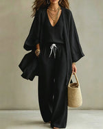 Cotton Linen Three-Piece Vacation Set