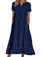 Floral Eyelet Midi Tunic Dress