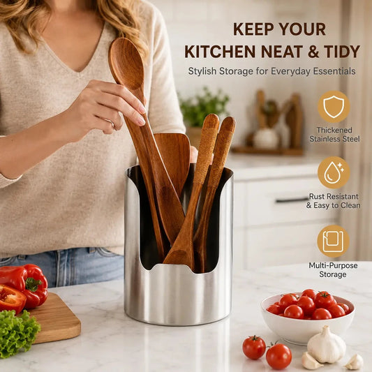 Stainless Steel Utensil Holder(Buy One Get One Free)