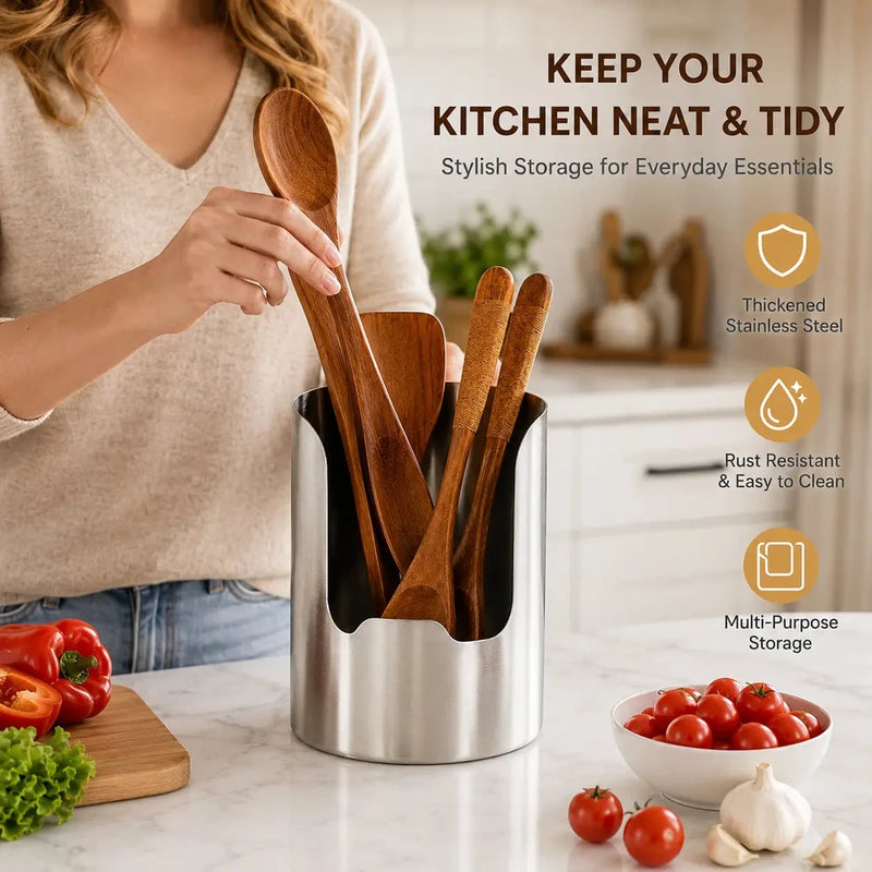 Stainless Steel Utensil Holder(Buy One Get One Free)