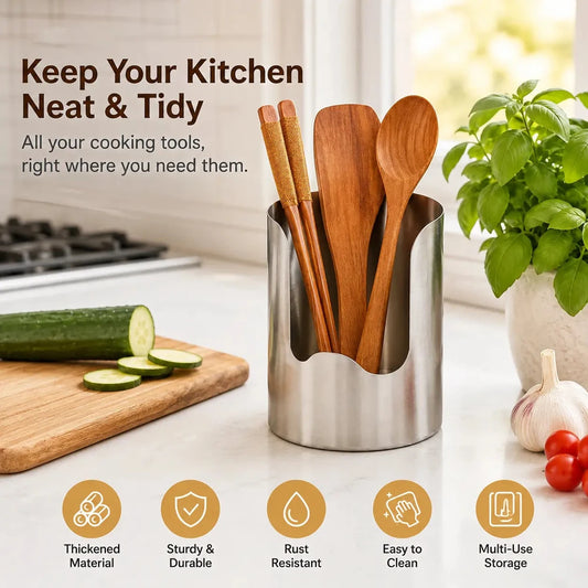 Stainless Steel Utensil Holder(Buy One Get One Free)