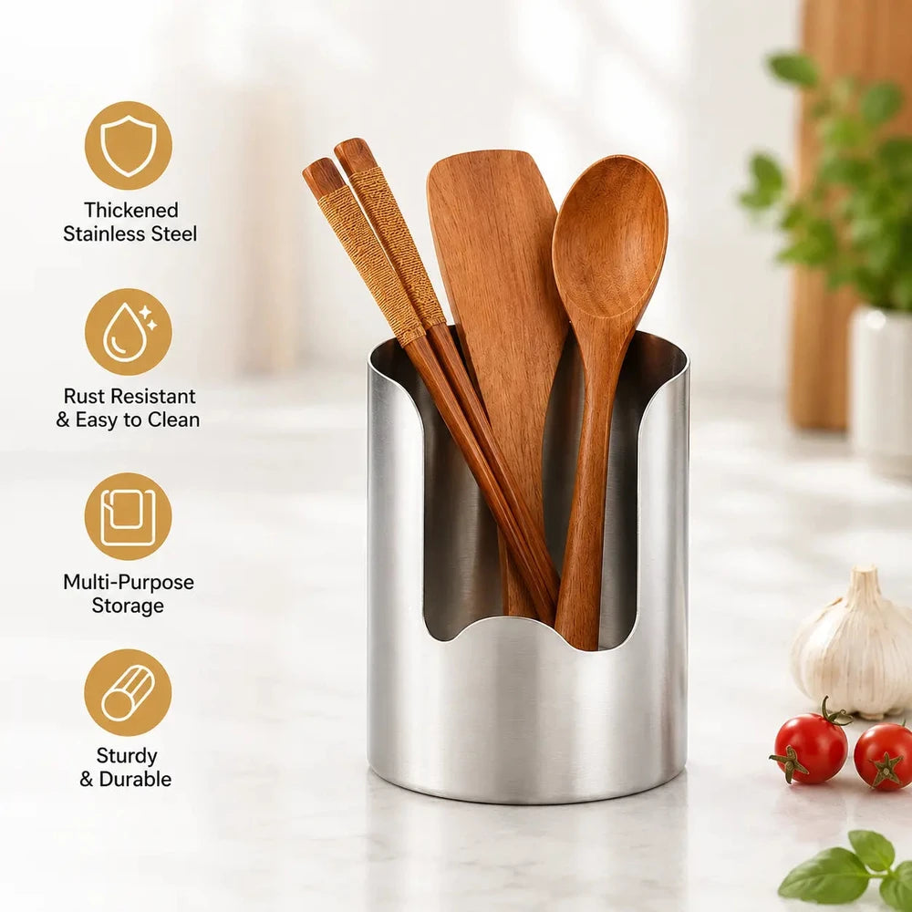 Stainless Steel Utensil Holder(Buy One Get One Free)