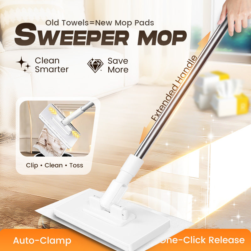 🏆 LAST DAY! 70% OFF 🌿💦 Disposable dust mop with 4 reusable covers 🧹✨