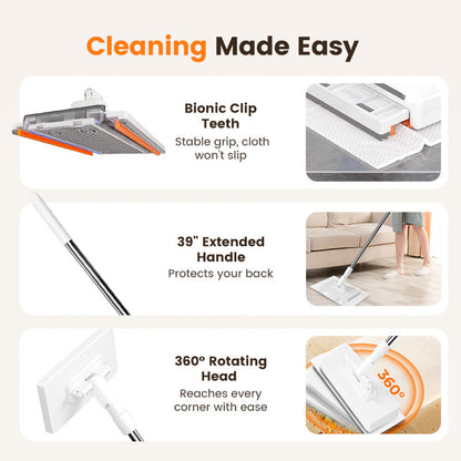 🏆 LAST DAY! 70% OFF 🌿💦 Disposable dust mop with 4 reusable covers 🧹✨