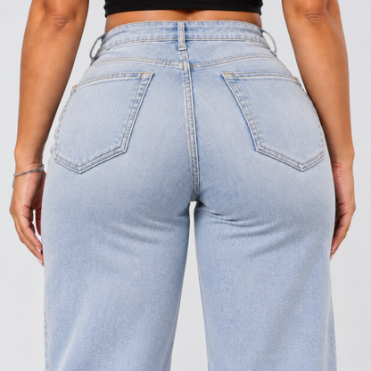 BootyLift™ BBL Mid-Low Rise Stretch Wide-Leg Jeans