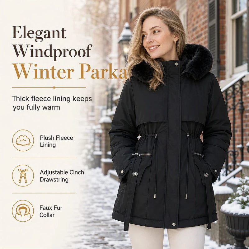 Faux Fur Padded Winter Parka