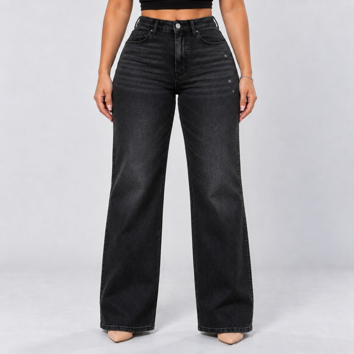 BootyLift™ BBL Mid-Low Rise Stretch Wide-Leg Jeans