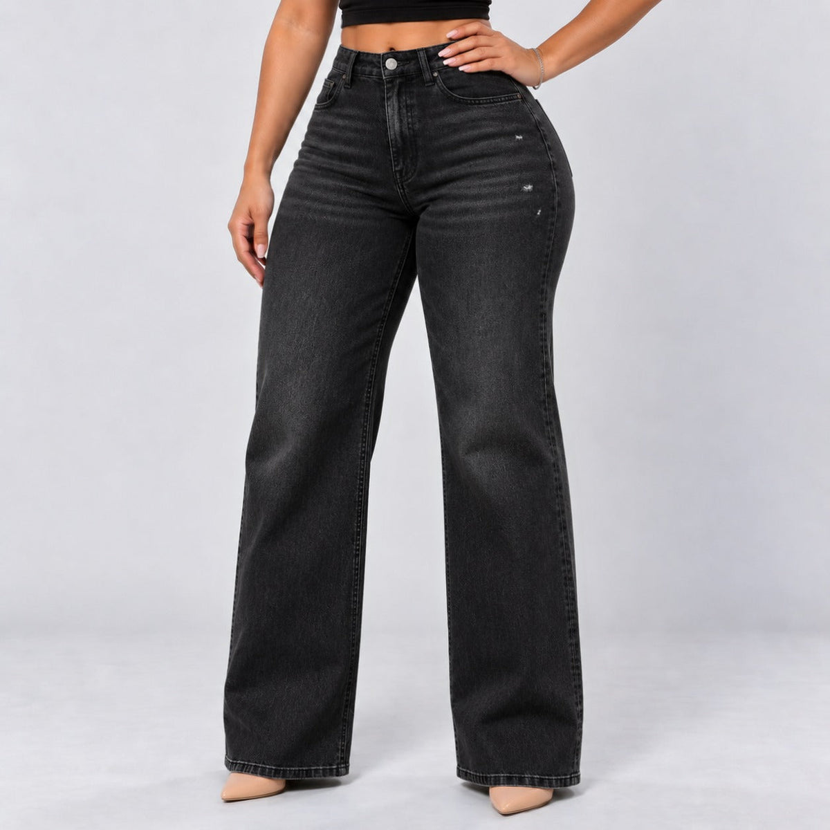 BootyLift™ BBL Mid-Low Rise Stretch Wide-Leg Jeans