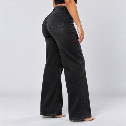BootyLift™ BBL Mid-Low Rise Stretch Wide-Leg Jeans