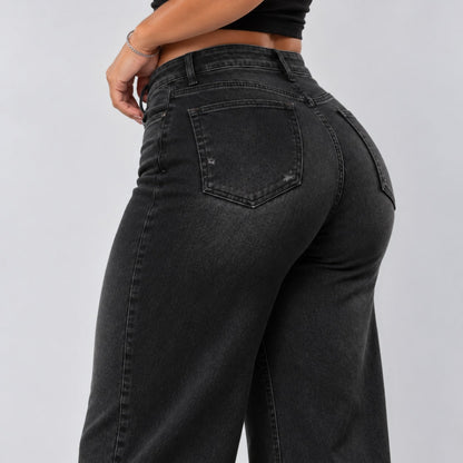 BootyLift™ BBL Mid-Low Rise Stretch Wide-Leg Jeans
