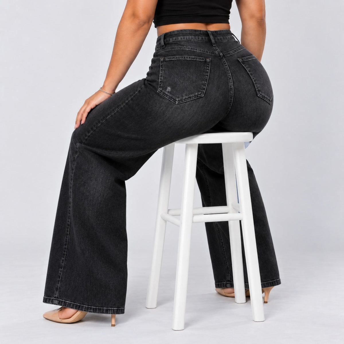 BootyLift™ BBL Mid-Low Rise Stretch Wide-Leg Jeans