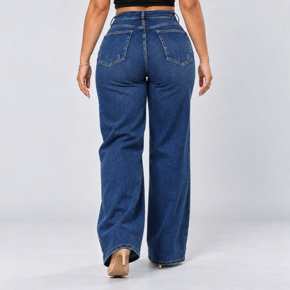 BootyLift™ BBL Mid-Low Rise Stretch Wide-Leg Jeans