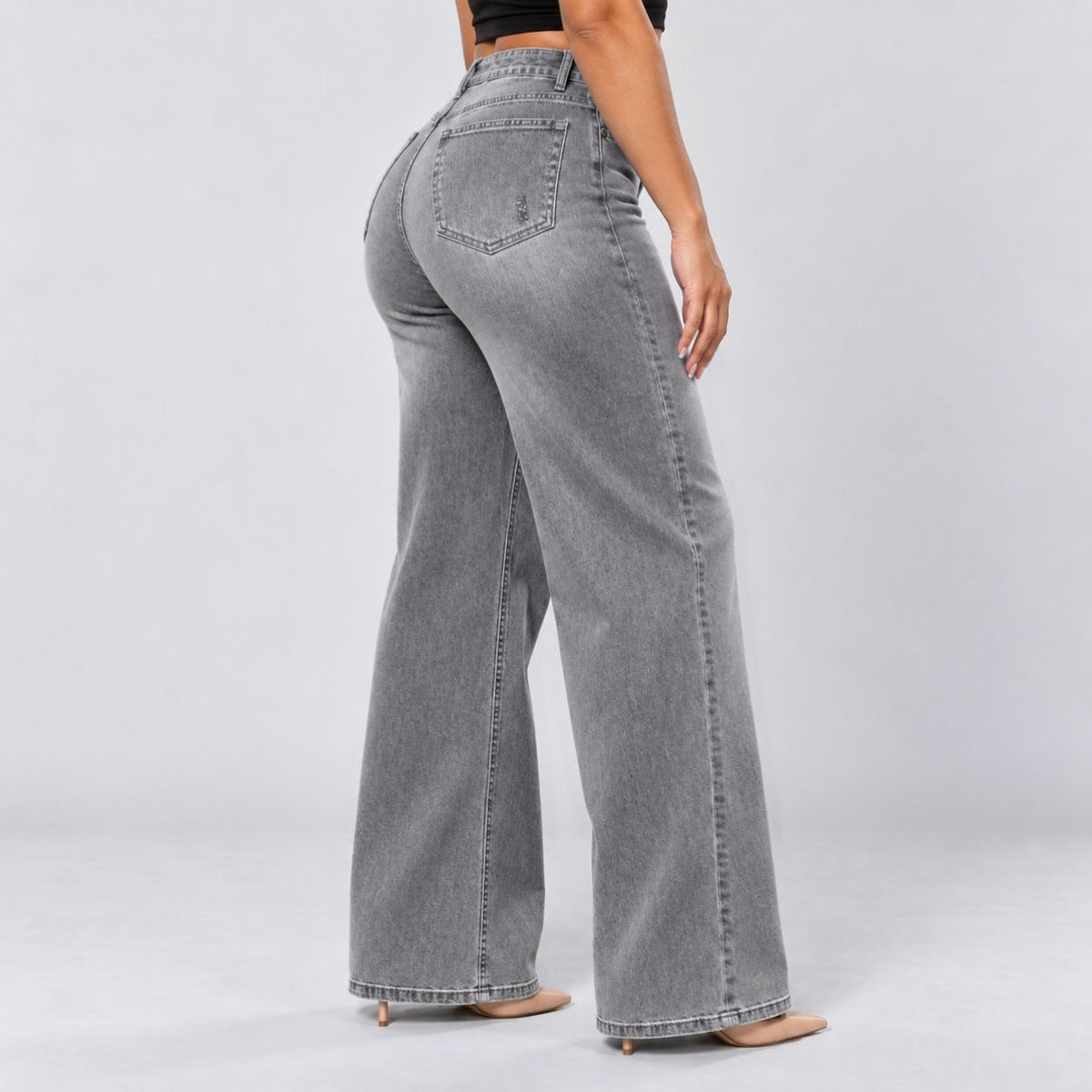 BootyLift™ BBL Mid-Low Rise Stretch Wide-Leg Jeans