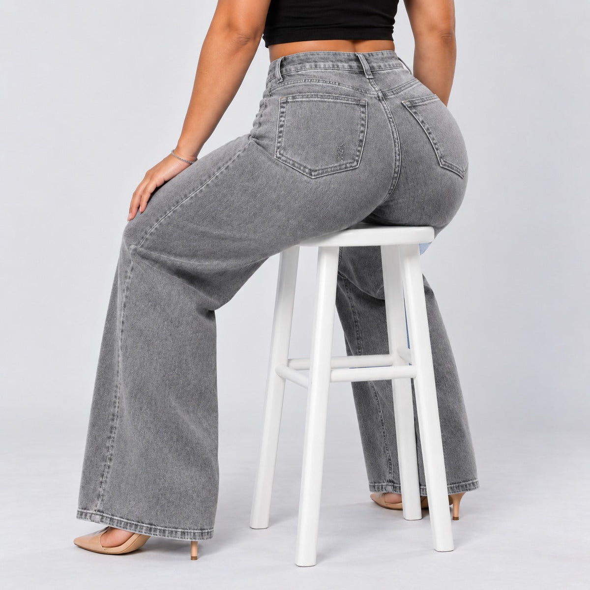 BootyLift™ BBL Mid-Low Rise Stretch Wide-Leg Jeans