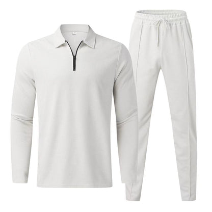 Men's Waffle Knit 2-Piece Casual Sports Set