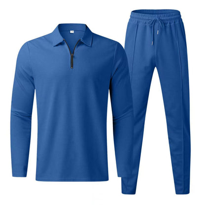 Men's Waffle Knit 2-Piece Casual Sports Set