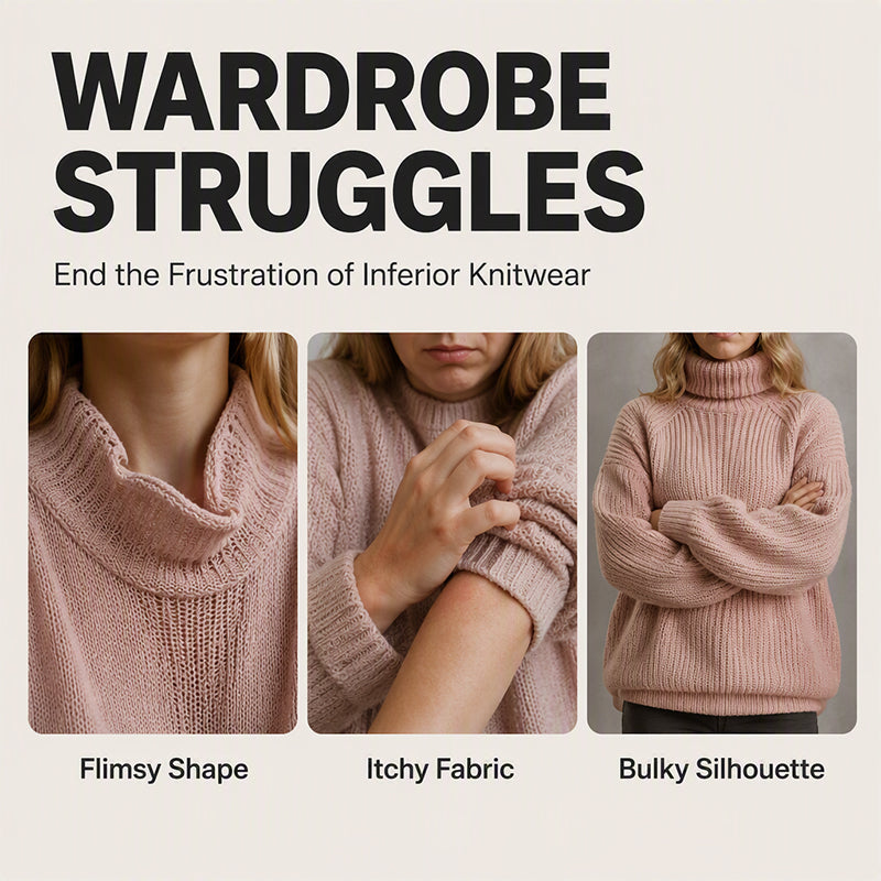 🥳AUTUMN HOT SALE 50% OFF!🥳🍂50K+ SOLD!💥Women's Cozy Turtleneck Knit Sweater Dress