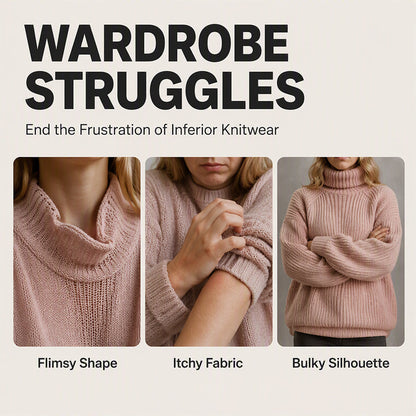 🥳AUTUMN HOT SALE 50% OFF!🥳🍂50K+ SOLD!💥Women's Cozy Turtleneck Knit Sweater Dress