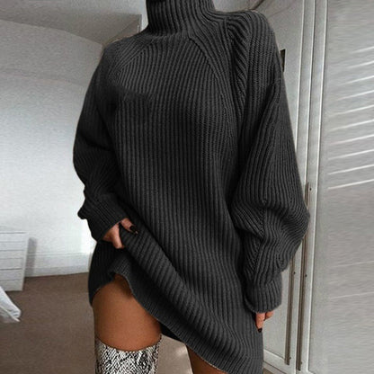 🥳AUTUMN HOT SALE 50% OFF!🥳🍂50K+ SOLD!💥Women's Cozy Turtleneck Knit Sweater Dress