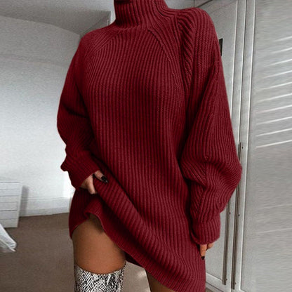 🥳AUTUMN HOT SALE 50% OFF!🥳🍂50K+ SOLD!💥Women's Cozy Turtleneck Knit Sweater Dress